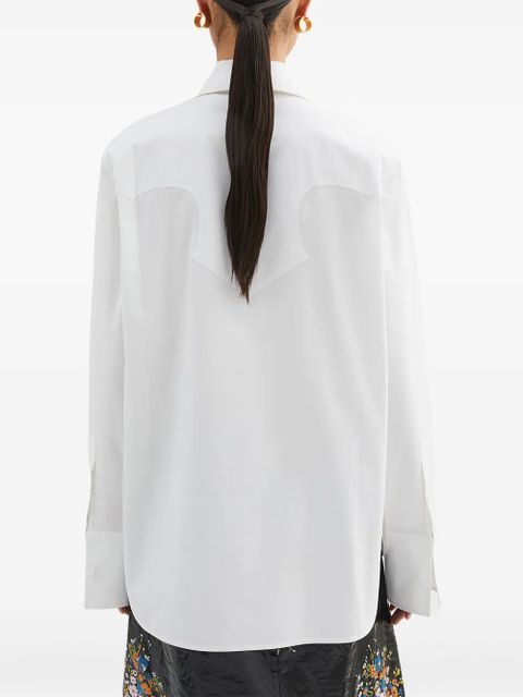 Jil Sander tie-detail cotton shirt - White