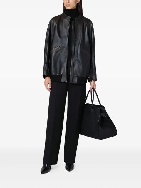 The Row straight-leg wool-silk trousers - Black - zdjęcie produktu nr 2