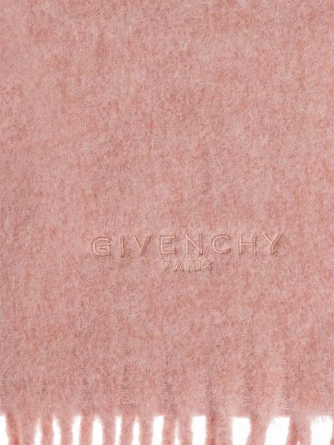 Givenchy fringed logo scarf - Pink