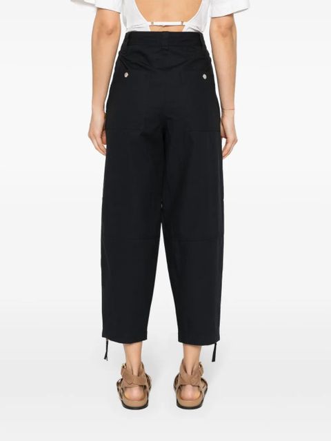 MARANT ÉTOILE Kelvin cotton tapered trousers - Black