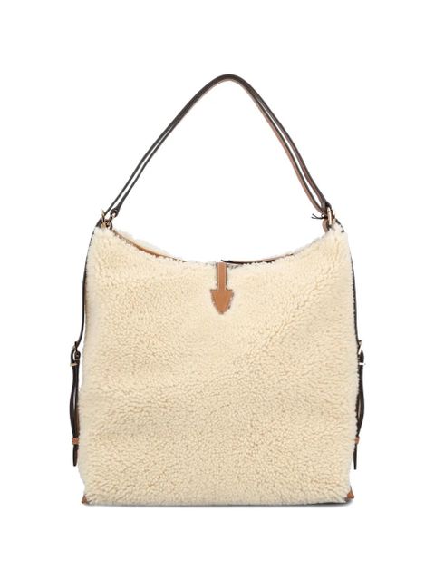 Tod's shearling T-buckle shoulder bag - Neutrals - zdjęcie produktu nr 2