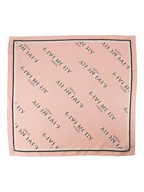 Givenchy logo-print silk scarf - Pink - zdjęcie produktu nr 1