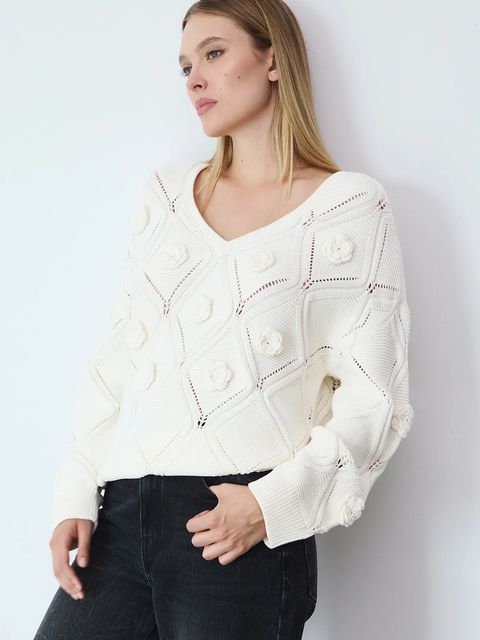 Medicine sweter damski kolor beżowy - zdjęcie produktu nr 1