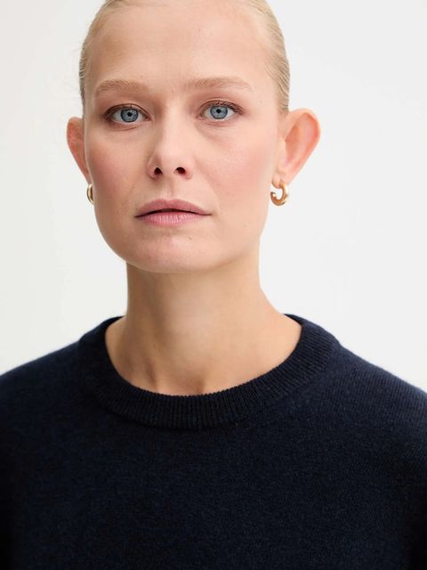 Bally sweter kaszmirowy damski kolor granatowy lekki WKN0BA