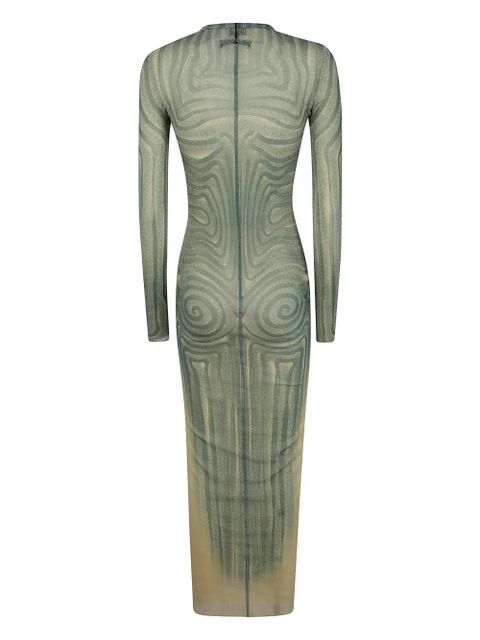 Jean Paul Gaultier spiral-print maxi dress - Blue - zdjęcie produktu nr 2