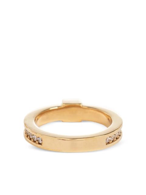 FENDI Forever crystal-embellishment ring - Gold