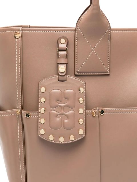 GANNI multi-pocket tote bag - Brown