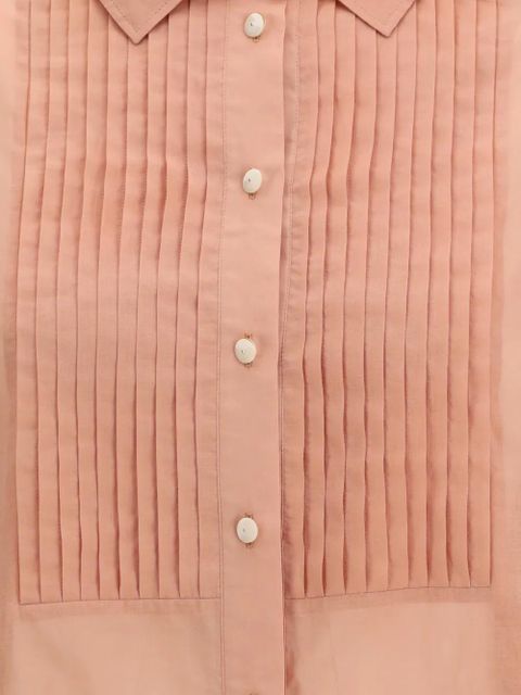 Golden Goose pleated bib over shirt - Orange