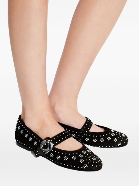 Coperni buckle-strap ballet flats - Black