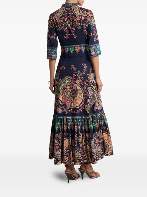 ETRO paisley-print long dress - Blue - zdjęcie produktu nr 2