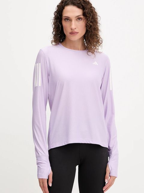 adidas Performance longsleeve do biegania Own The Run kolor fioletowy JW9670 - zdjęcie produktu nr 1