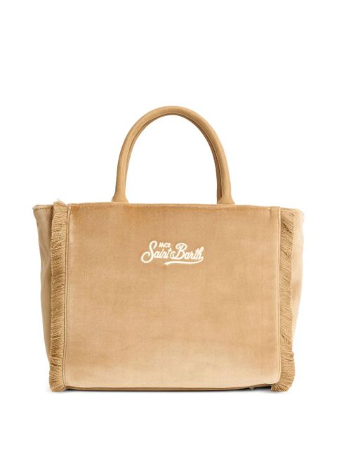 MC2 Saint Barth fringed velvet satchel - Brown