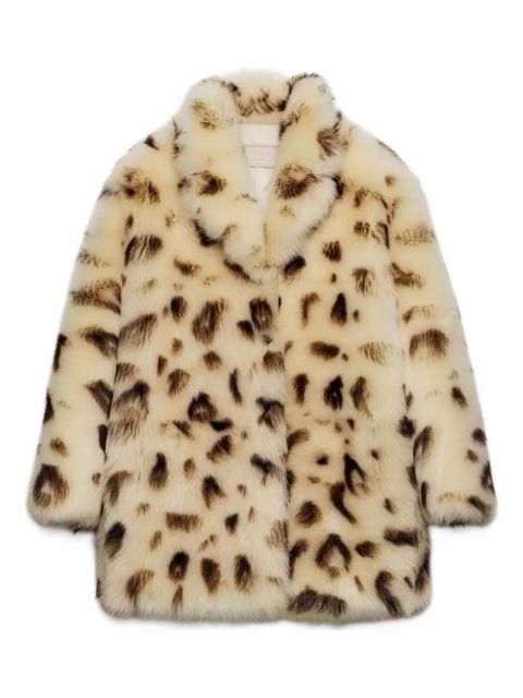 Prada leopard-print shearling coat - Neutrals - zdjęcie produktu nr 1