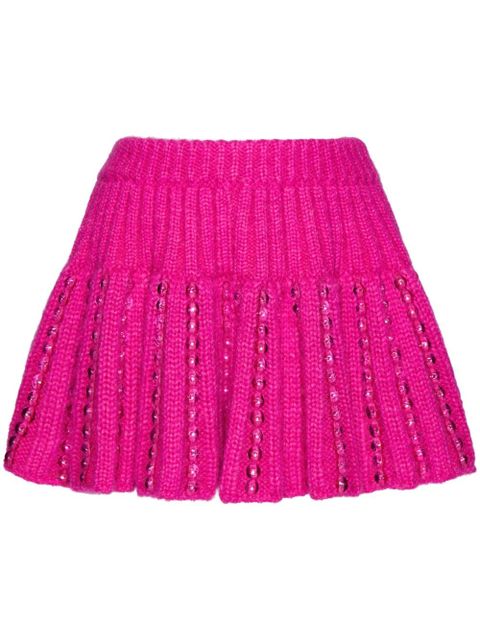 Valentino Garavani embroidered knitted mini skirt - Pink - zdjęcie produktu nr 1