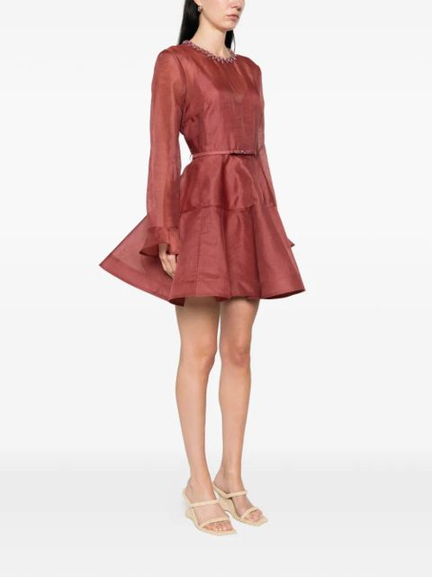 ZIMMERMANN Alchemy peplum mini dress - Red