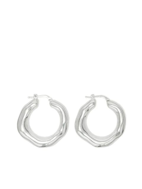 Jil Sander sculpted hoop design earrings - Silver - zdjęcie produktu nr 1