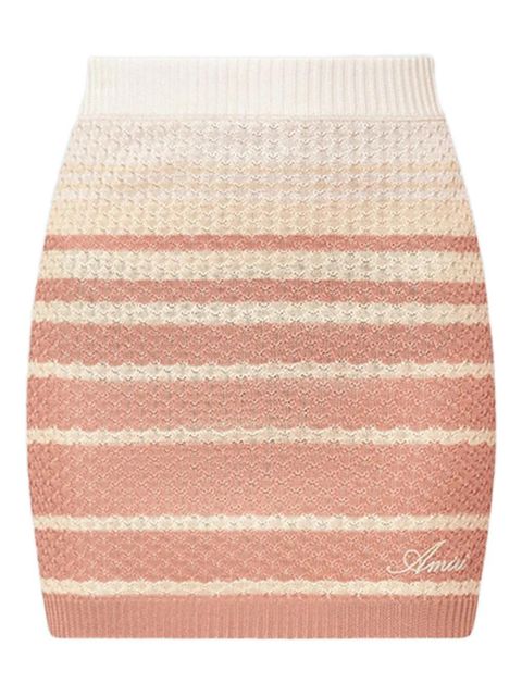 AMIRI striped knit mini skirt - Pink