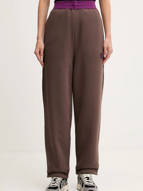 EA7 Emporio Armani spodnie dresowe damskie kolor brązowy wzorzyste AF10377.7X000157 - zdjęcie produktu nr 1