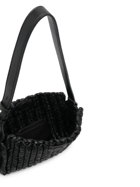 Nanushka woven shoulder bag - Black