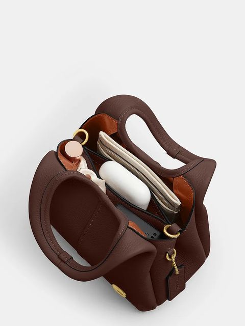 Coach torebka skórzana Lana 19 kolor brązowy CCY32