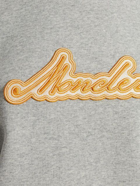 Moncler embroidered sweater - Grey