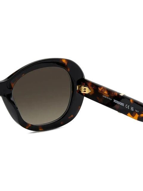 MISSONI EYEWEAR oversize-frame sunglasses - Brown