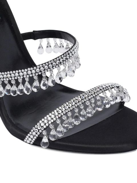 René Caovilla 105mm crystal-embellished sandals - Black