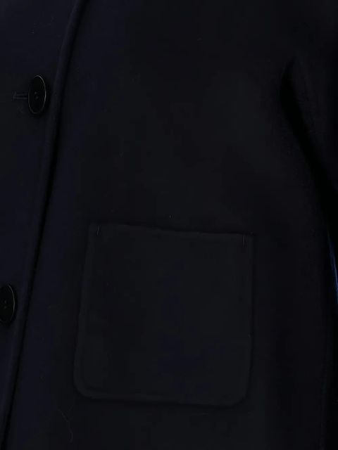 Max Mara round-collar single-breasted jacket - Blue