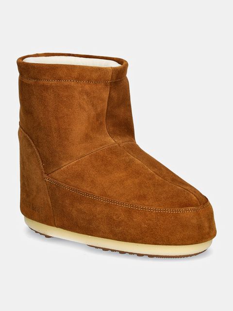 Moon Boot śniegowce zamszowe Icon Low Nolace Suede kolor brązowy 80D1409400-M008 - zdjęcie produktu nr 1