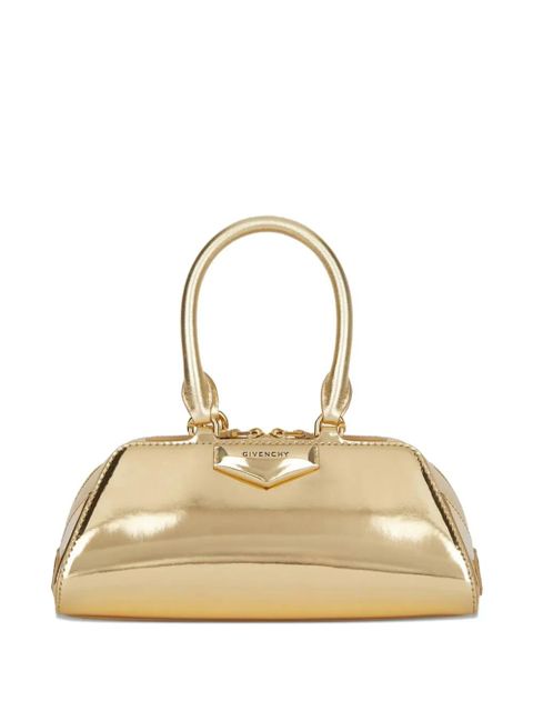 Givenchy mini Antigona East-West metallic tote bag - Gold - zdjęcie produktu nr 1