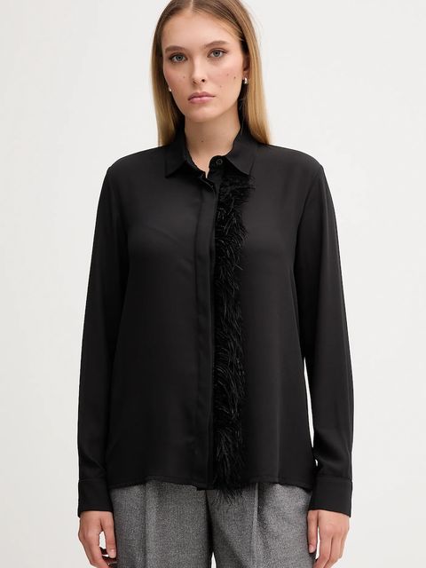 Gaudi koszula damska kolor czarny regular z kołnierzykiem klasycznym 521FD45030 - zdjęcie produktu nr 1