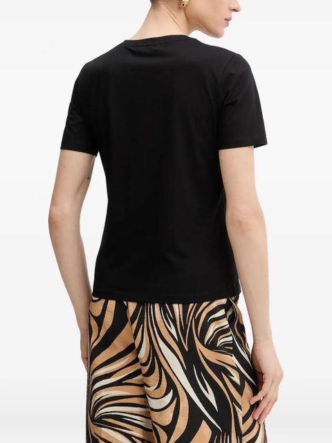 TWINSET floral-motif T-shirt - Black