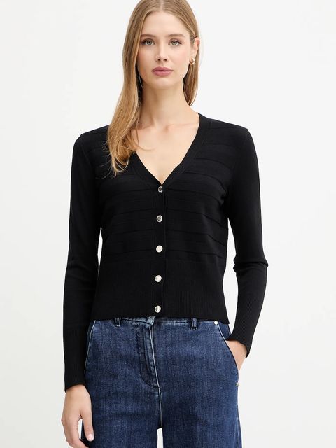 Morgan kardigan damski kolor czarny lekki MENTHI - zdjęcie produktu nr 1