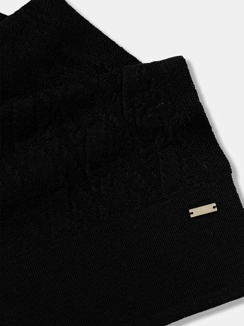 Armani Exchange szalik wełniany damski kolor czarny gładki XW001496 AF11956 - zdjęcie produktu nr 2