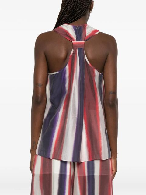 TWINSET striped racer-back top - Red