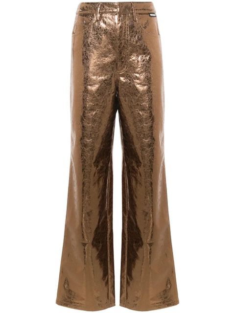 ROTATE BIRGER CHRISTENSEN high-waist straight-leg trousers - Gold - zdjęcie produktu nr 1