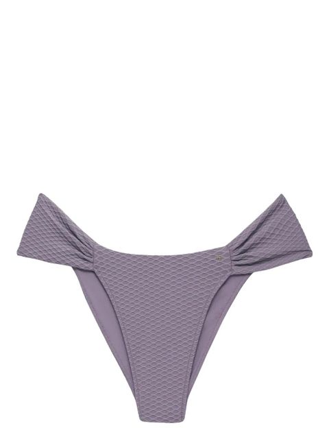 ANINE BING Naya honeycomb-effect bikini bottoms - Purple - zdjęcie produktu nr 1