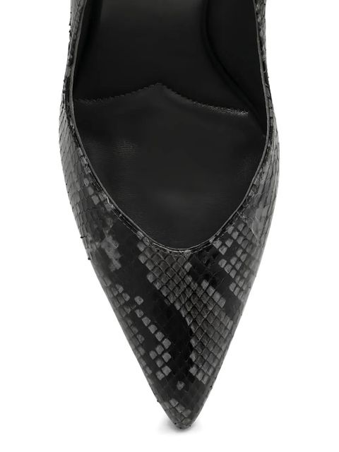 Miu Miu 85mm snakeskin stiletto pumps - Grey