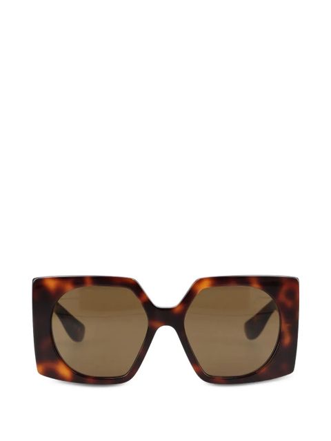 Valentino Garavani VLogo rectangle-frame sunglasses - Brown - zdjęcie produktu nr 1
