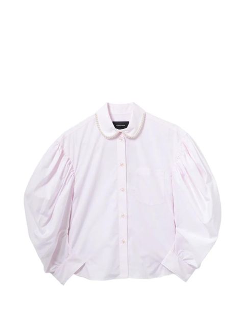 Simone Rocha embellished draped-sleeves shirt - Pink - zdjęcie produktu nr 1