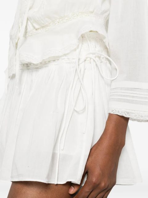 Posse Danielle lace-trim skort - Neutrals