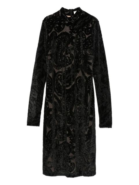 ETRO paisley-pattern velvet dress - Black - zdjęcie produktu nr 1