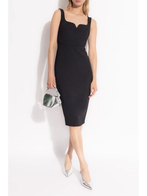 Victoria Beckham sleeveless midi dress - Black