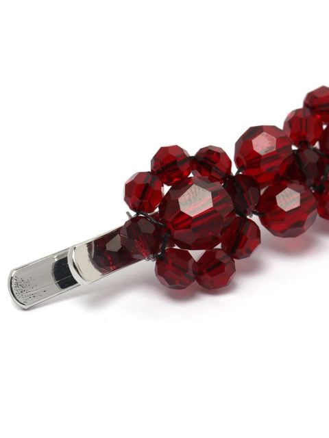 Simone Rocha flower beaded hair clip - Red