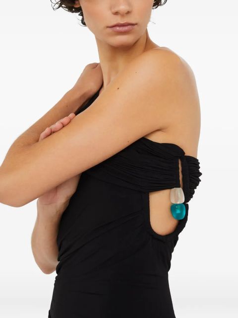 Christopher Esber Beach Glass draped maxi dress - Black