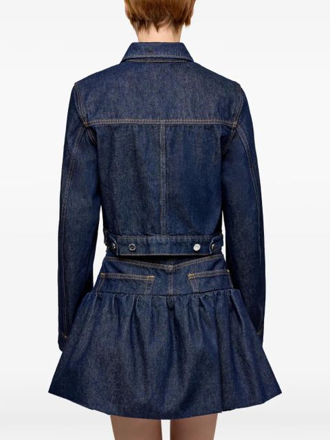 GANNI flap-pocket denim jacket - Blue