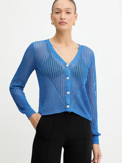 Morgan sweter MAGATHE damski kolor niebieski lekki MAGATHE - zdjęcie produktu nr 1