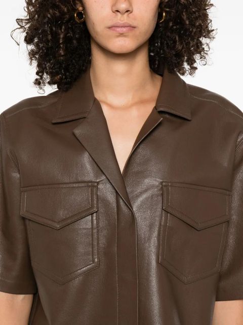 Nanushka Maisie patch-pocket shirt - Brown