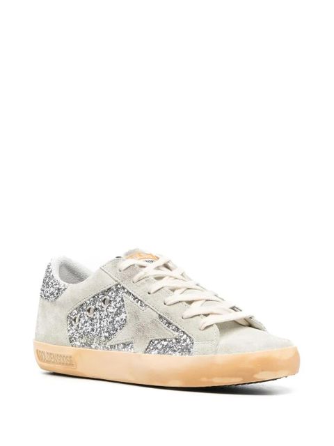 Golden Goose Super-Star glitter-detail sneakers - Neutrals