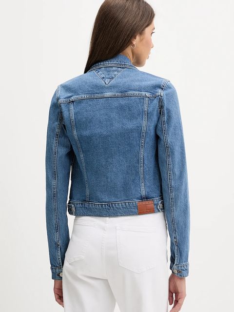 Tommy Jeans kurtka jeansowa kolor niebieski przejściowa DW0DW22489